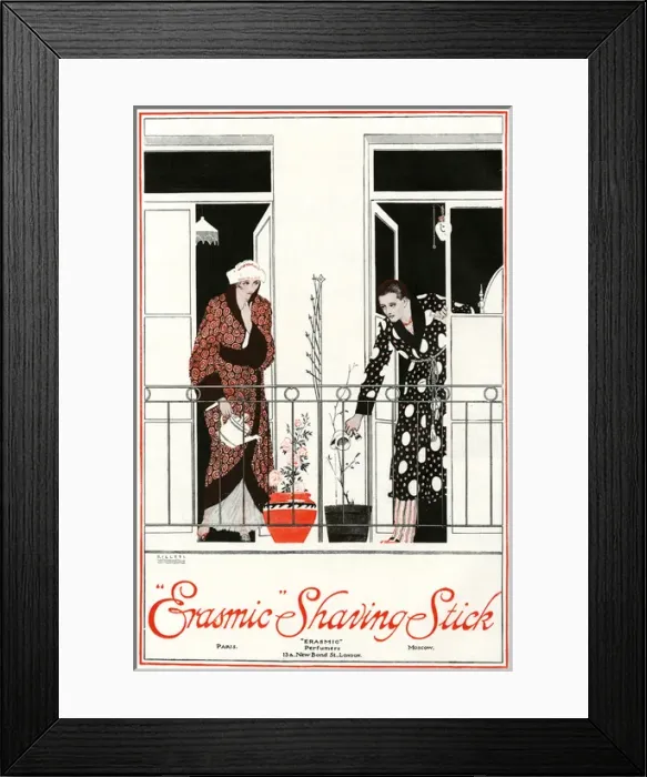 Framed Print : Erasmic Shaving Stick advertisement, 1918 Framed Print : Erasmic Shaving Stick advertisement, 1918