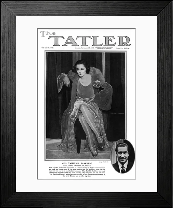 Framed Print : Tallulah Bankhead and Count Anthony de Bosdari, 1928 Framed Print : Tallulah Bankhead and Count Anthony de Bosdari, 1928