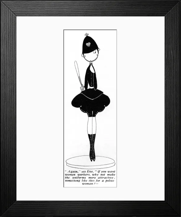 Framed Print : Eve as a police woman, WW1 Framed Print : Eve as a police woman, WW1