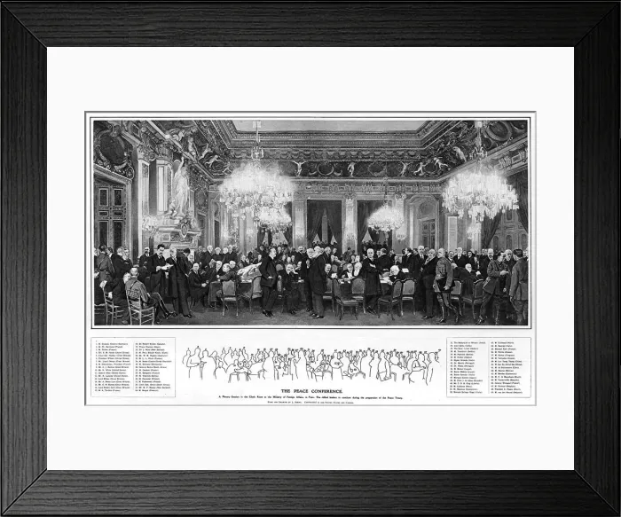 Framed Print : The Peace Conference - the treaty of Versailles, 1919 Framed Print : The Peace Conference - the treaty of Versailles, 1919