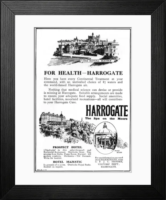Framed Print : Harrogate advertisement, 1918