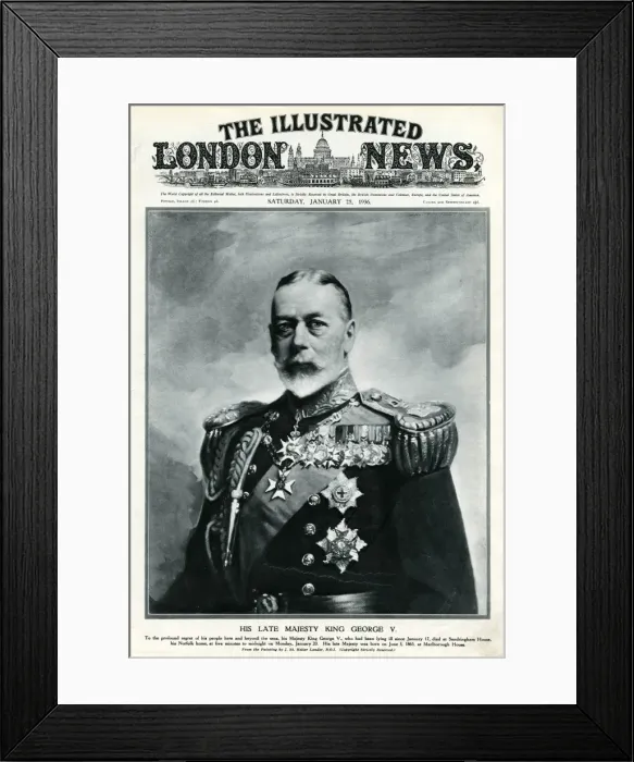 Framed Print : George V. Death of the Late King George V (1865 - 1936) Framed Print : George V. Death of the Late King George V (1865 - 1936)
