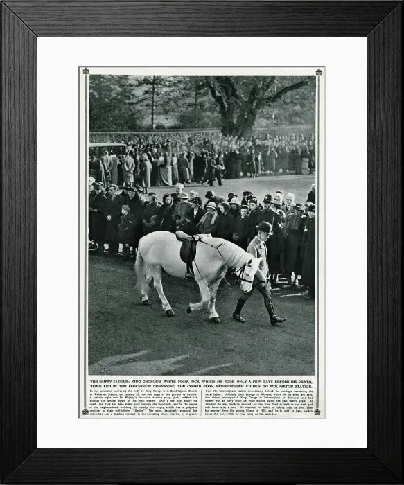 Framed Print : King George V Britain Royal Royalty Death Crowd
