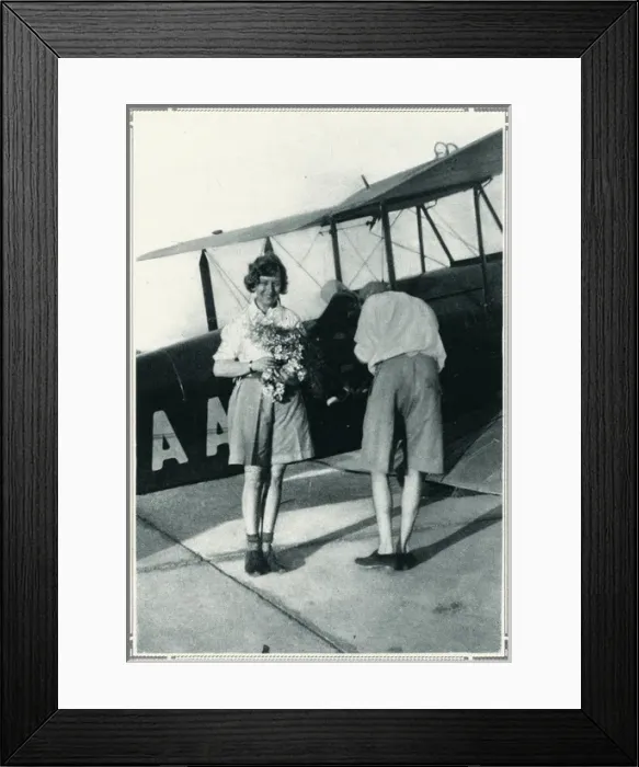 Framed Print : Amy Johnson solo flight London to Australia Framed Print : Amy Johnson solo flight London to Australia