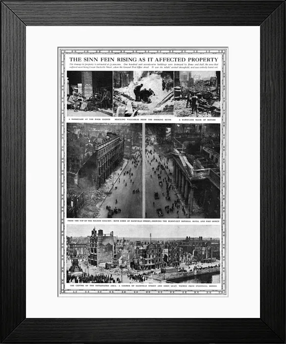Framed Print : The Sinn Fein rising as it affected property
