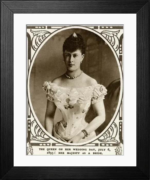 Framed Print : Royal wedding 1893 - Princess May of Teck Framed Print : Royal wedding 1893 - Princess May of Teck