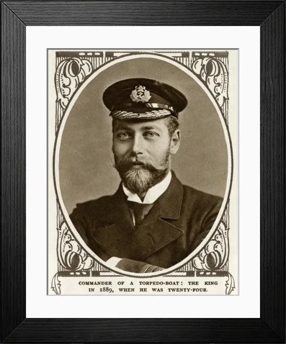 Framed Print : Prince George in Royal Navy uniform Framed Print : Prince George in Royal Navy uniform