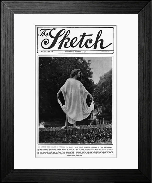 Framed Print : Sketch cover, Miss Billie Carleton