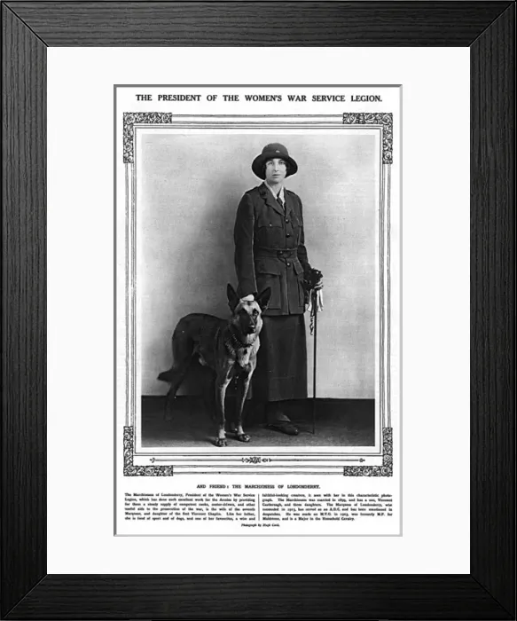 Framed Print : The Marchioness of Londonderry, president of Womens Legion Framed Print : The Marchioness of Londonderry, president of Womens Legion