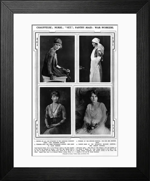 Framed Print : Society war-workers, 1918 Framed Print : Society war-workers, 1918