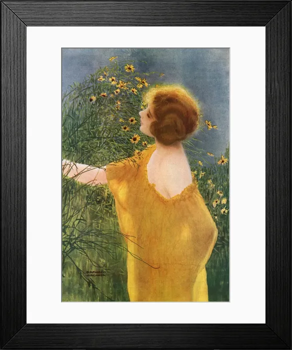 Framed Print : The Sunshine Girl by Raphael Kirchner Framed Print : The Sunshine Girl by Raphael Kirchner