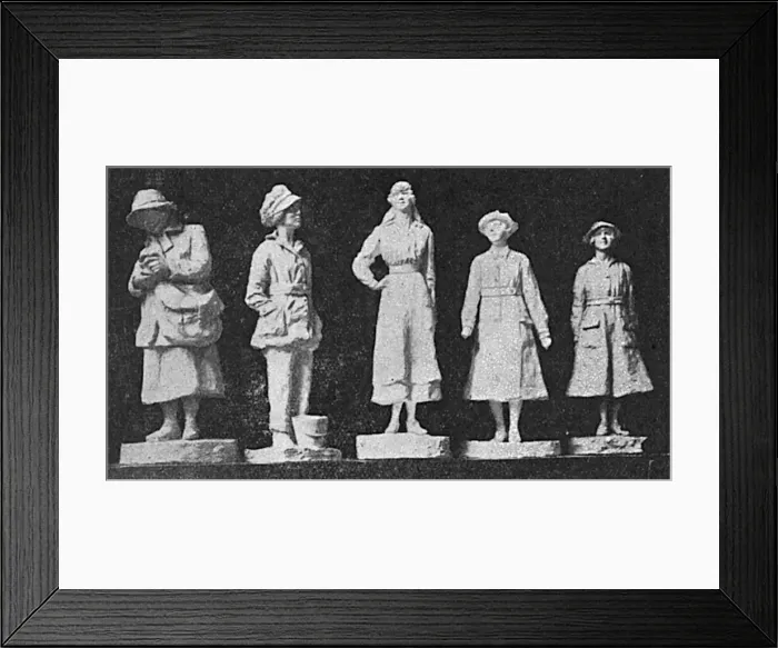Framed Print : Women war workers by the sculptor Clare Sheridan Framed Print : Women war workers by the sculptor Clare Sheridan