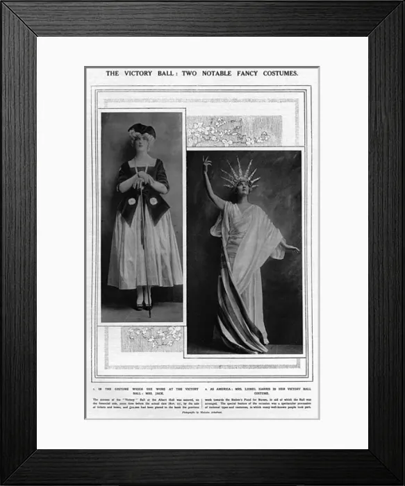 Framed Print : The Victory Ball, Mrs Jack & Mrs Lionel Harris
