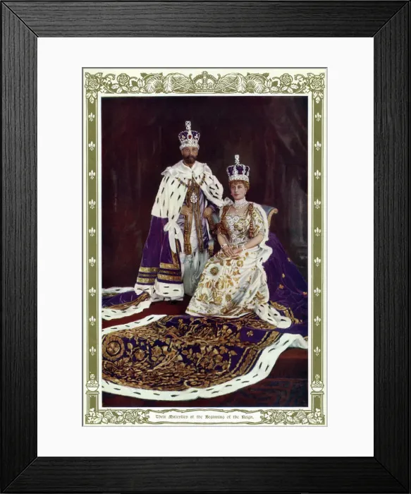 Framed Print : Coronation of King George V and Queen Mary Framed Print : Coronation of King George V and Queen Mary