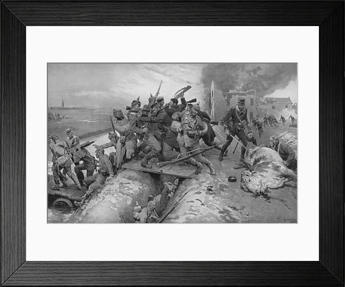 Framed Print : Struggle for the Yser Canal, First World War Framed Print : Struggle for the Yser Canal, First World War