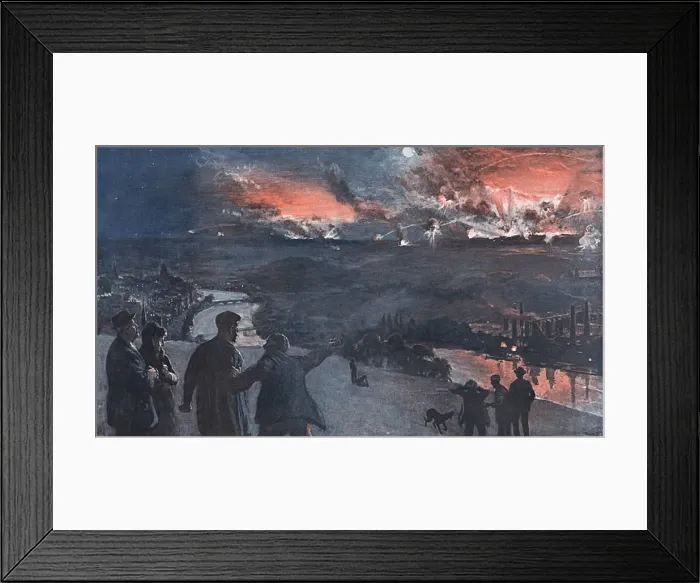 Framed Print : Bombardment of Fort Boncelles and Fort Barchon Framed Print : Bombardment of Fort Boncelles and Fort Barchon