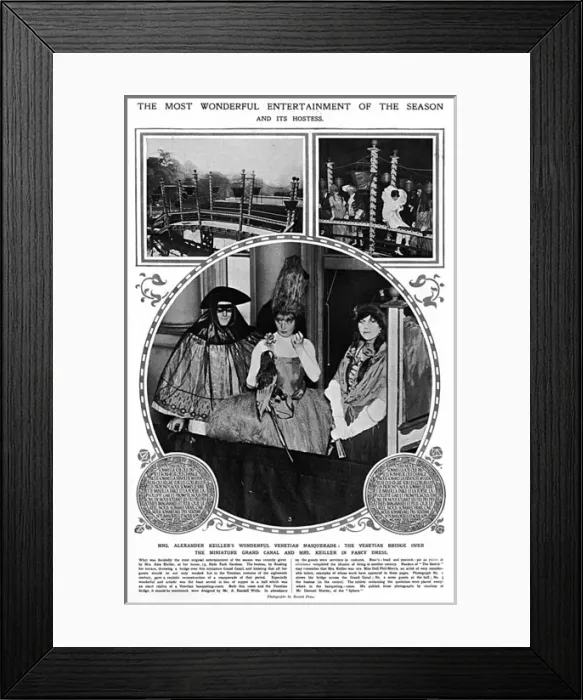 Framed Print : The Venetian party held by Mrs Keiller, July 1914 Framed Print : The Venetian party held by Mrs Keiller, July 1914