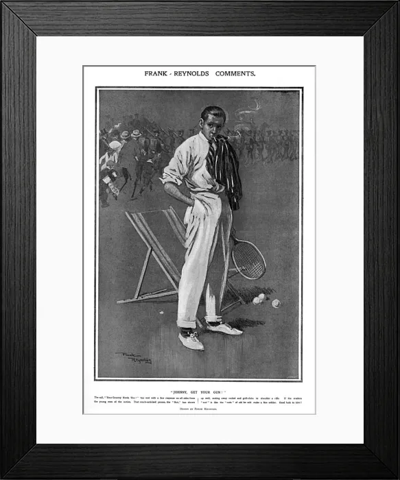 Framed Print : Johnny Get Your Gun by Frank Reynolds, outbreak of WW1 Framed Print : Johnny Get Your Gun by Frank Reynolds, outbreak of WW1