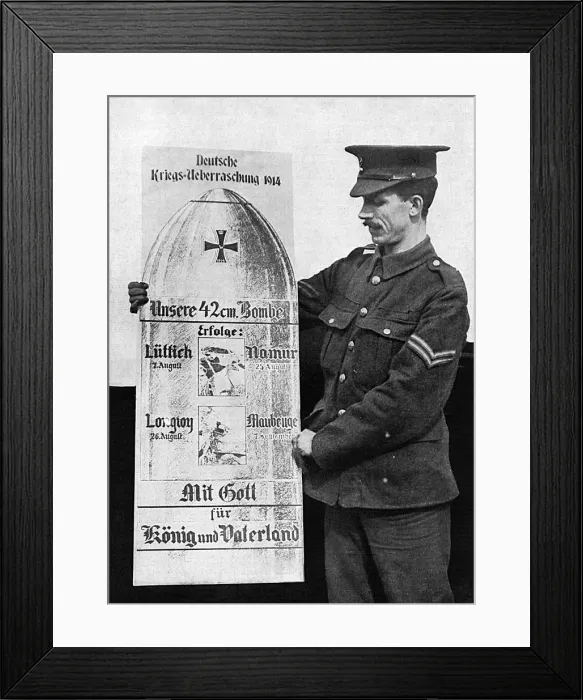 Framed Print : Replica of German shell sold in Berlin, WW1
