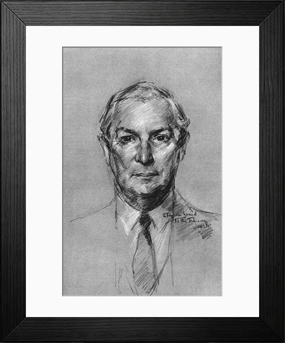 Framed Print : Mr. Selywn Lloyd, as sketched by Stephen Ward, 1961 Framed Print : Mr. Selywn Lloyd, as sketched by Stephen Ward, 1961