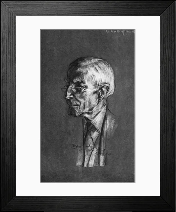 Framed Print : Lord Adrian, as sketched by Stephen Ward, 1961 Framed Print : Lord Adrian, as sketched by Stephen Ward, 1961