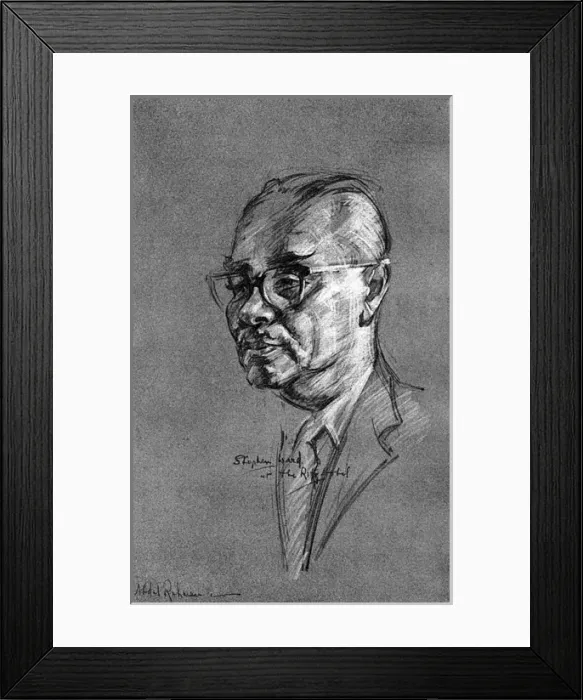 Framed Print : Tunku Abdul Rahman Putra, as sketched by Stephen Ward, 1961 Framed Print : Tunku Abdul Rahman Putra, as sketched by Stephen Ward, 1961