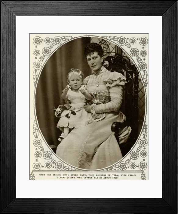 Framed Print : Duchess of York with toddler Prince Albert Framed Print : Duchess of York with toddler Prince Albert