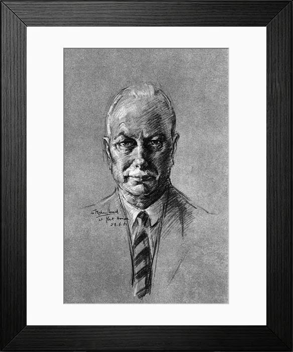 Framed Print : The Duke of Gloucester, as sketched by Stephen Ward, 1961 Framed Print : The Duke of Gloucester, as sketched by Stephen Ward, 1961