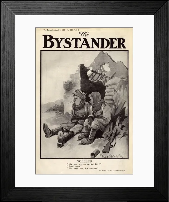 Framed Print : Nobbled, by Bairnsfather Framed Print : Nobbled, by Bairnsfather
