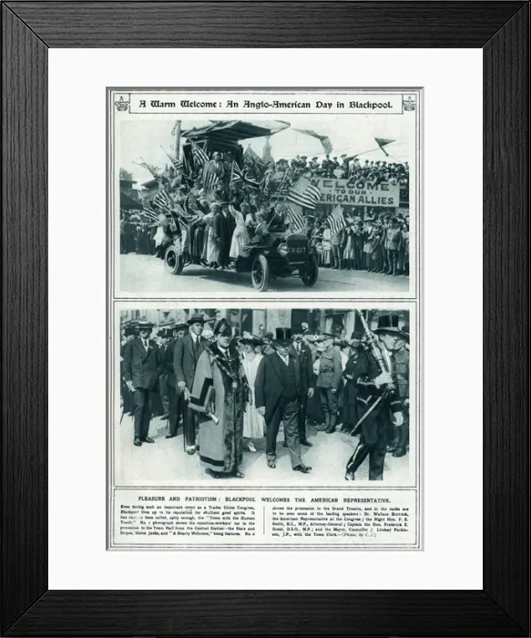 Framed Print : Warm welcome: Anglo American day in Blackpool Framed Print : Warm welcome: Anglo American day in Blackpool