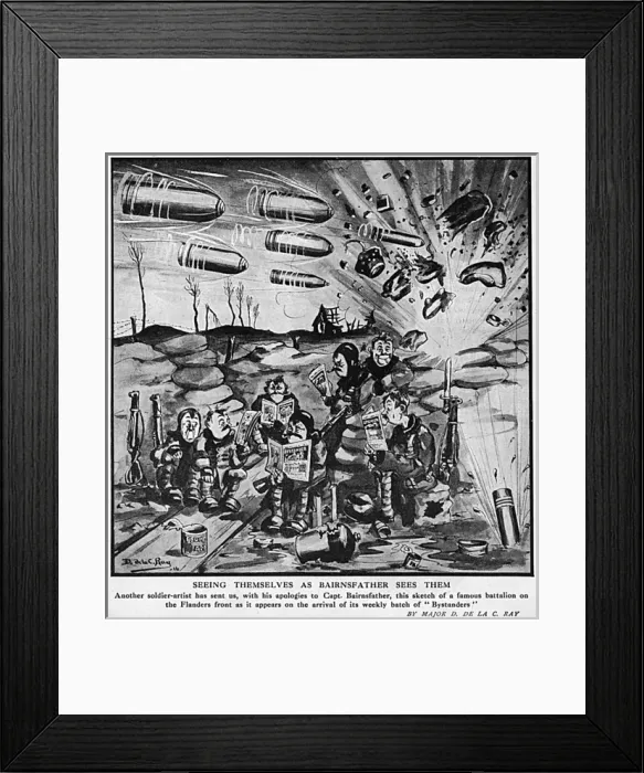 Framed Print : Seeing themselves as Bairnsfather sees them