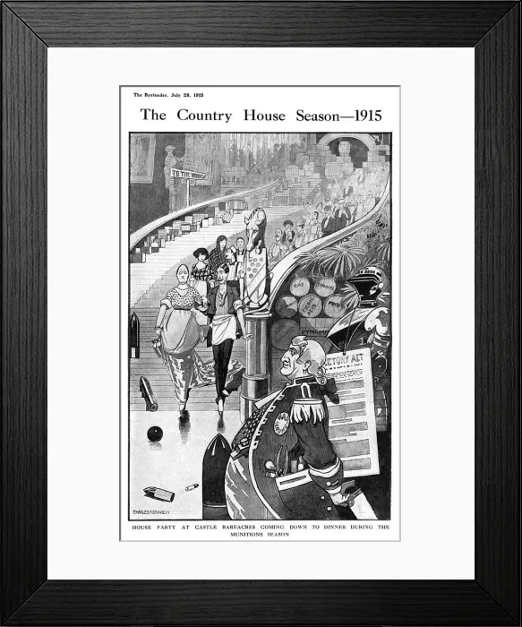 Framed Print : The Country House Season 1915 by Charles Robinson, WW1 Framed Print : The Country House Season 1915 by Charles Robinson, WW1