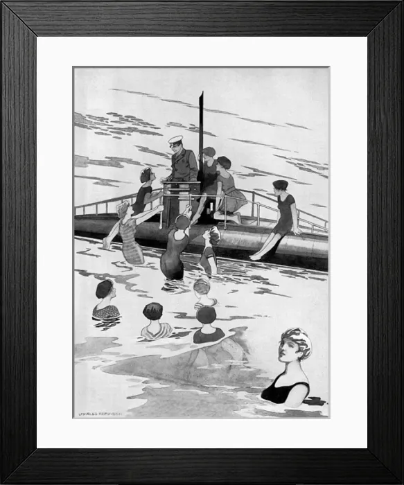 Framed Print : Our Wide-Awake Navy by Charles Robinson, WW1 Framed Print : Our Wide-Awake Navy by Charles Robinson, WW1