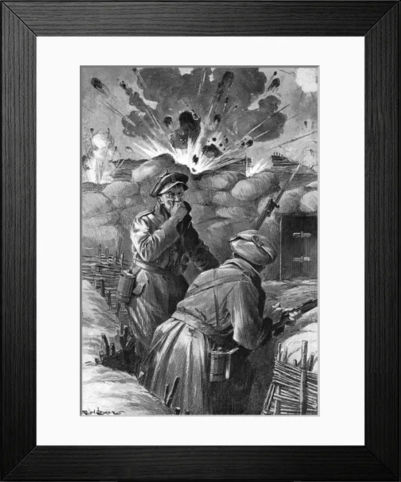 Framed Print : Trench Scene- Easier Said than Done Framed Print : Trench Scene- Easier Said than Done