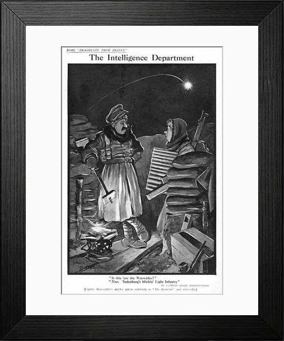 Framed Print : The Intelligence Department, by Bairnsfather