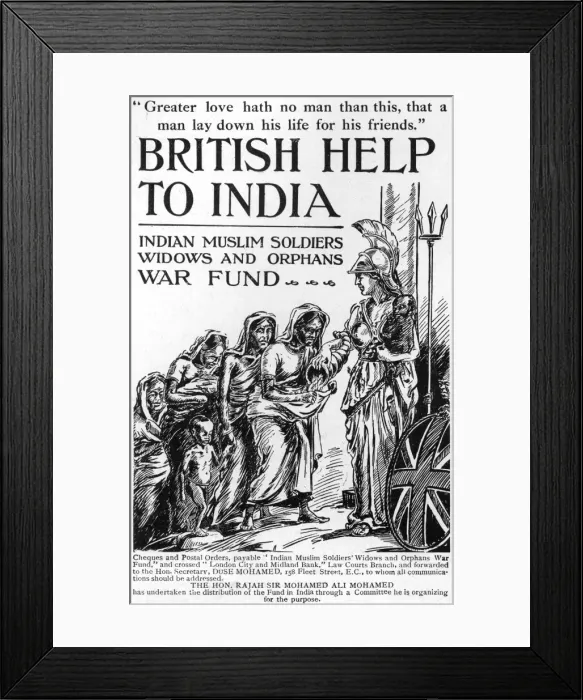 Framed Print : Indian Muslim soldiers Widows and Orphans War Fund Framed Print : Indian Muslim soldiers Widows and Orphans War Fund