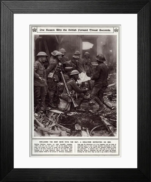 Framed Print : Battalion commander explaining the next move Framed Print : Battalion commander explaining the next move