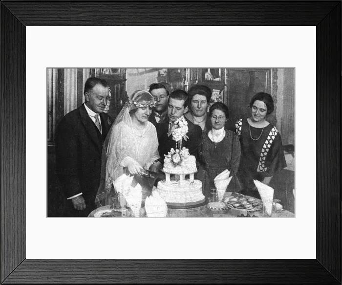 Framed Print : Wedding Cake Cutting Framed Print : Wedding Cake Cutting