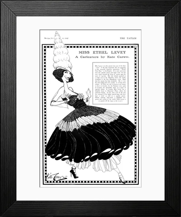 Framed Print : Ethel Levey by Kate Carew Framed Print : Ethel Levey by Kate Carew