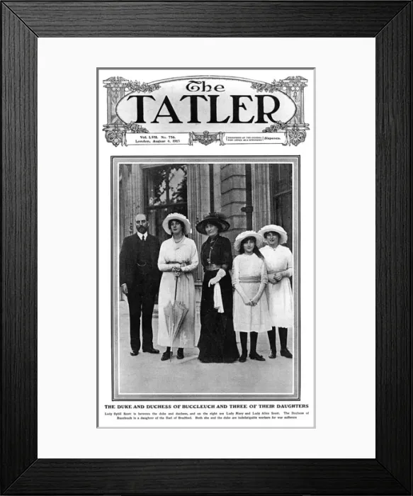 Framed Print : Tatler cover - Duke & Duchess of Buccleuch & daughters Framed Print : Tatler cover - Duke & Duchess of Buccleuch & daughters
