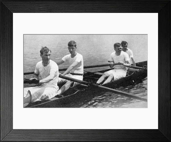 Framed Print : Blind soldiers regatta at Putney, WW1 Framed Print : Blind soldiers regatta at Putney, WW1