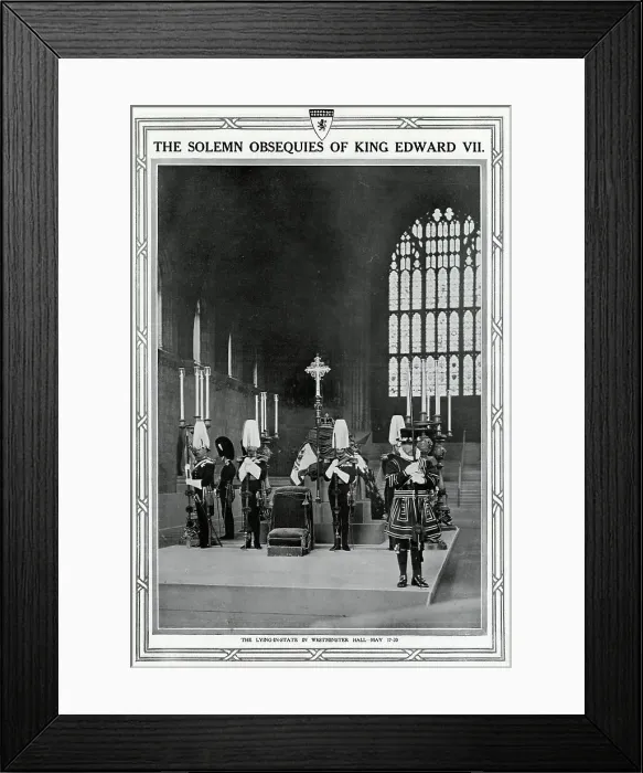 Framed Print : Edward VII lying-in-state in Westminster Hall Framed Print : Edward VII lying-in-state in Westminster Hall