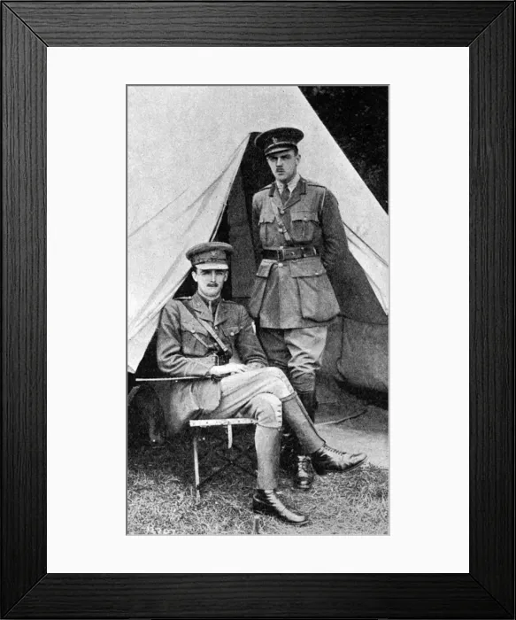 Framed Print : Lloyd Georges sons as soldiers, WW1 Framed Print : Lloyd Georges sons as soldiers, WW1