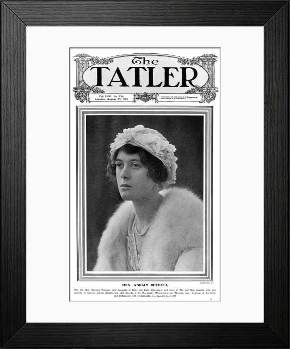 Framed Print : Tatler cover - Mrs Adrian Bethell Framed Print : Tatler cover - Mrs Adrian Bethell