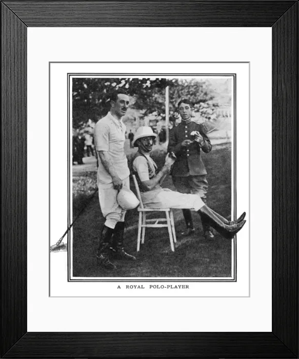 Framed Print : King Alfonso XIII as a polo player, 1915 Framed Print : King Alfonso XIII as a polo player, 1915