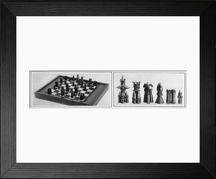Framed Print : Chess set made from gun cartridges, WW1 Framed Print : Chess set made from gun cartridges, WW1
