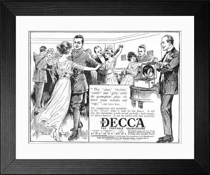 Framed Print : Decca Gramophone advertisement, post war Framed Print : Decca Gramophone advertisement, post war