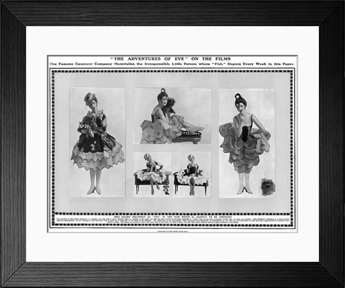 Framed Print : Eileen Molyneux as Eve from The Tatler on film Framed Print : Eileen Molyneux as Eve from The Tatler on film