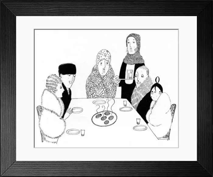 Framed Print : Society dinner party in wartime, WW1 Framed Print : Society dinner party in wartime, WW1