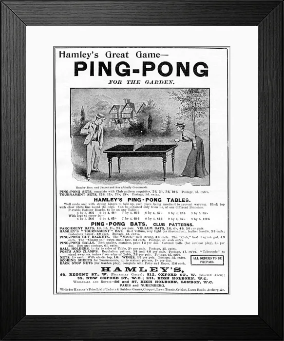 Framed Print : Garden Ping Pong, 1901 Framed Print : Garden Ping Pong, 1901